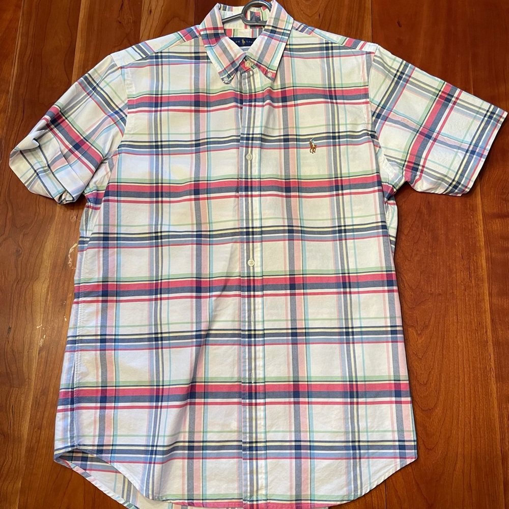 Polo Ralph Lauren men’s short sleeve button down plaid size medium
